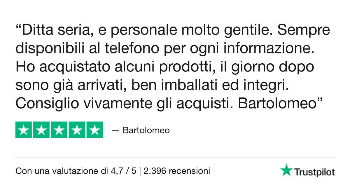 recensione trustpilot per UtensileriaOnline